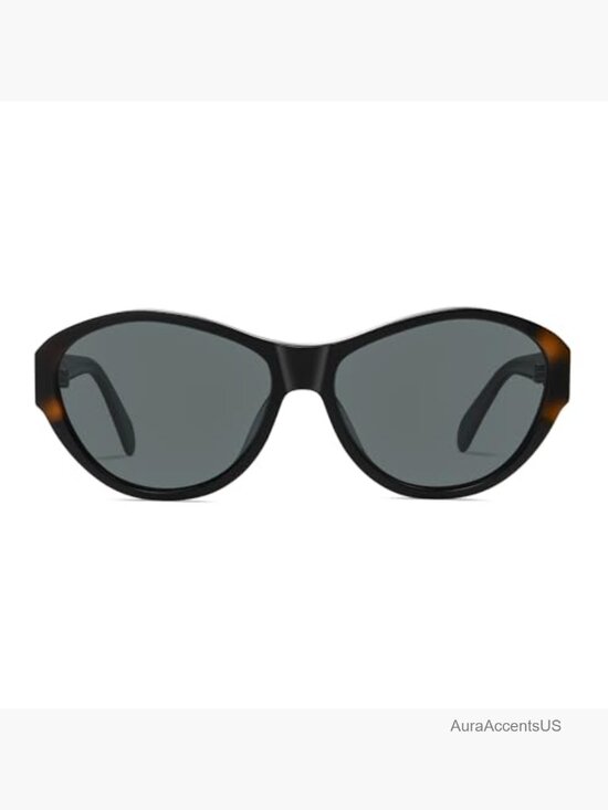Polarized Acetate Cat Eye Oval Sunglasses - Retro Trendy